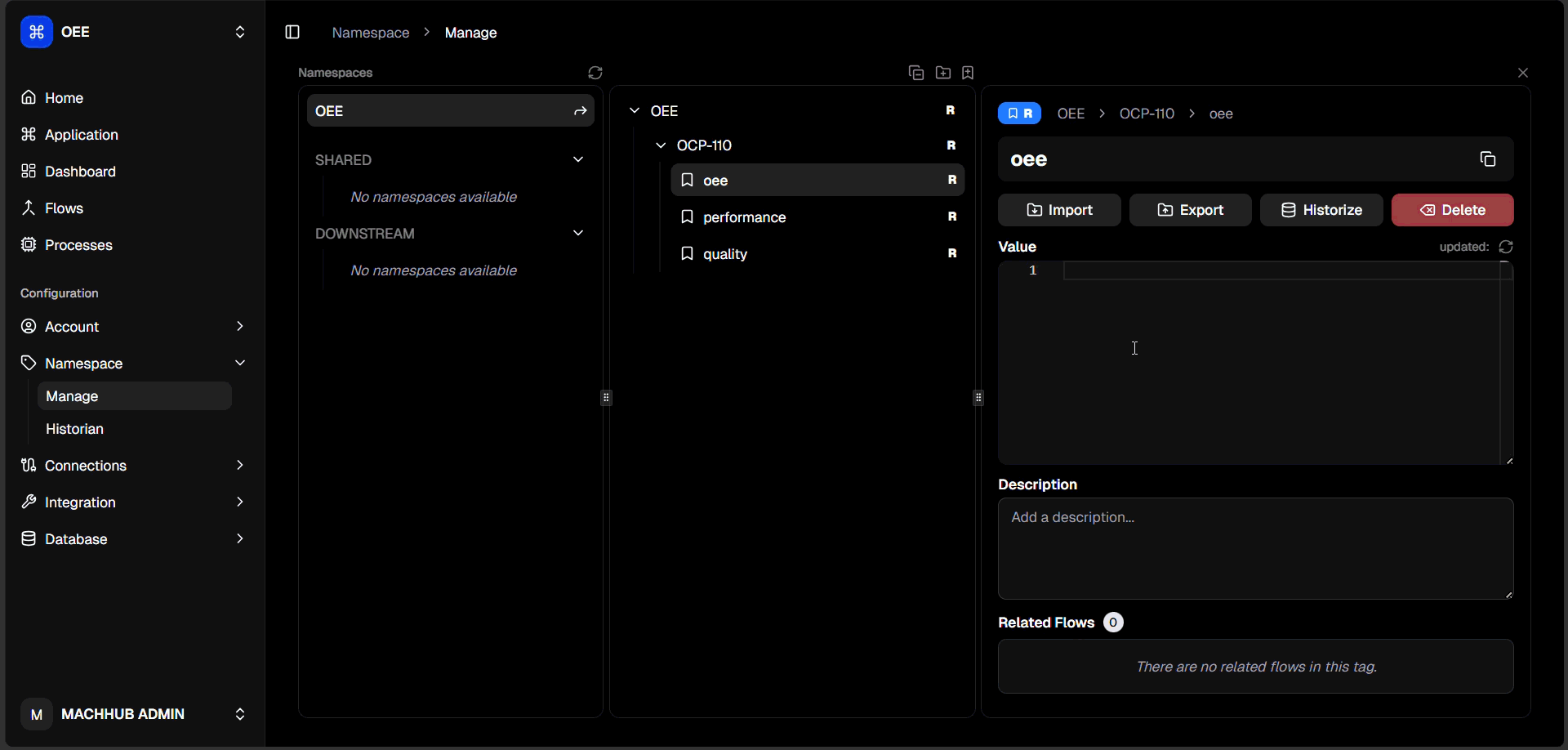 Selecting a tag, editing its value, pressing Send, and seeing the success toast.